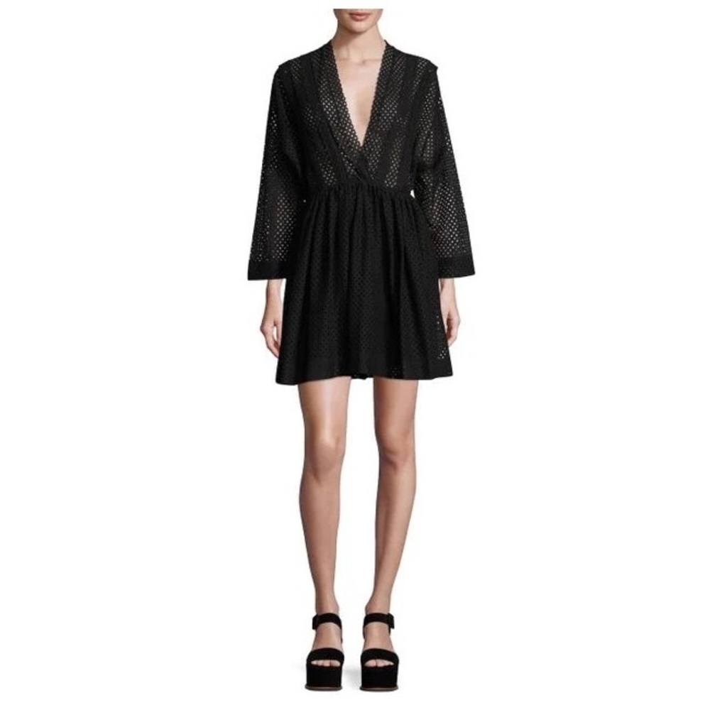 IRO Leonore Semi Sheer Long Sleeve Mini Dress